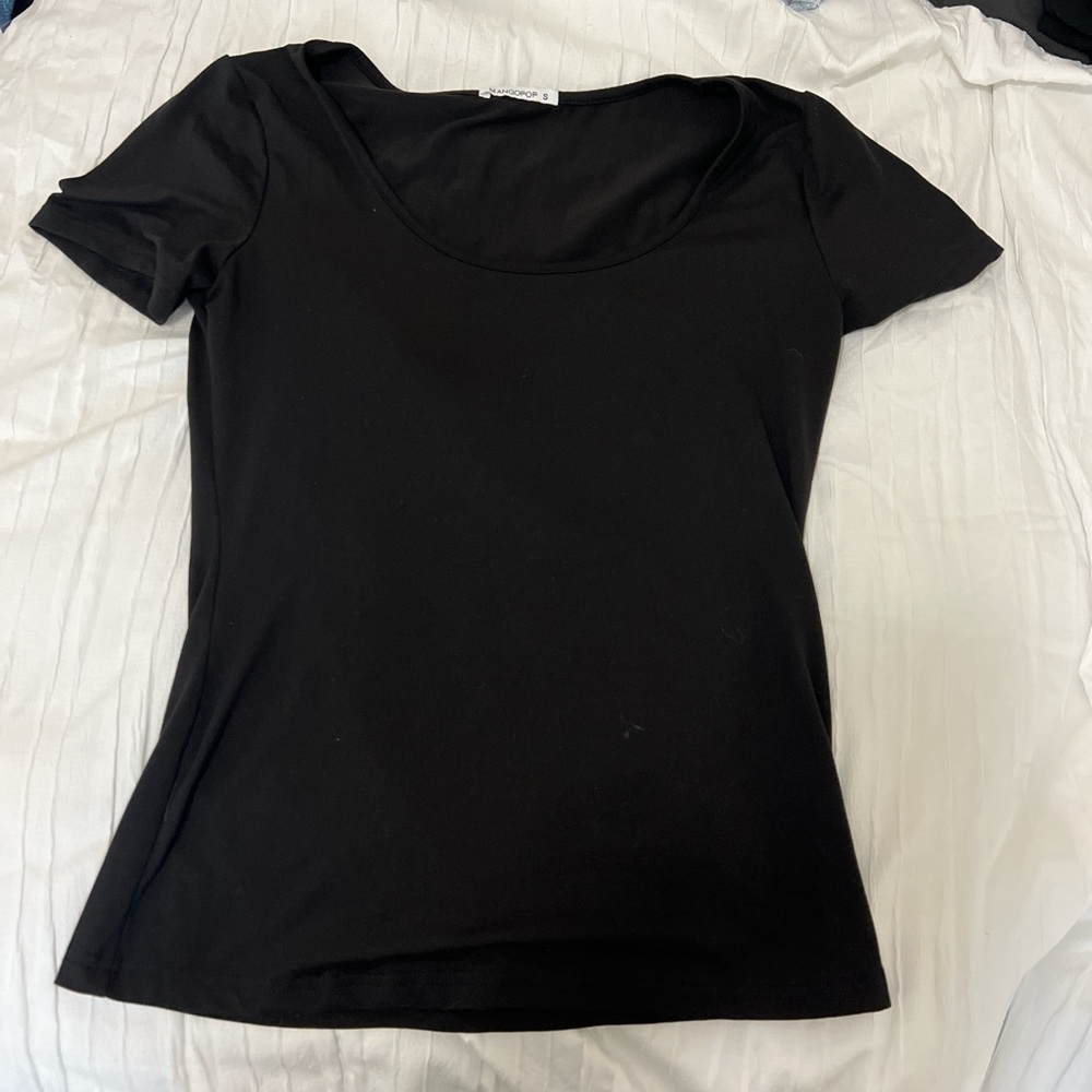 long length scoop neck top